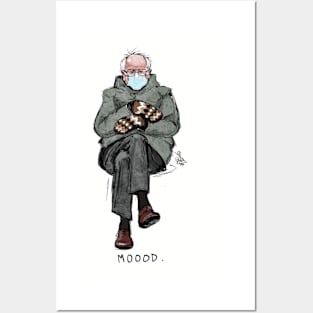 MOOOD (Bernie Sanders sitting peacefully) Posters and Art